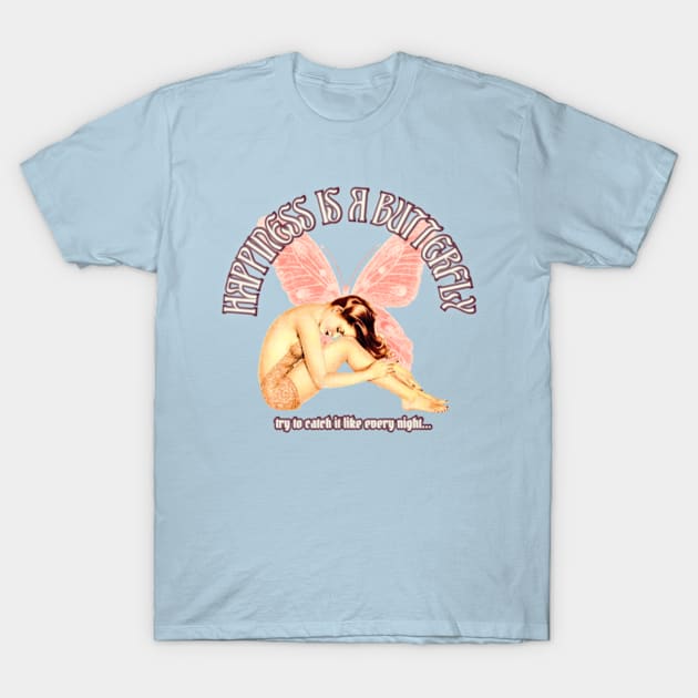 Lana Del Rey Happiness Is a Butterfly Lyrics T-Shirt by gospelspider